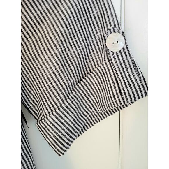 NWT Jones New York Lightweight Jacket Striped Hood Linen New With Tag Size 1X - Picture 7 of 13